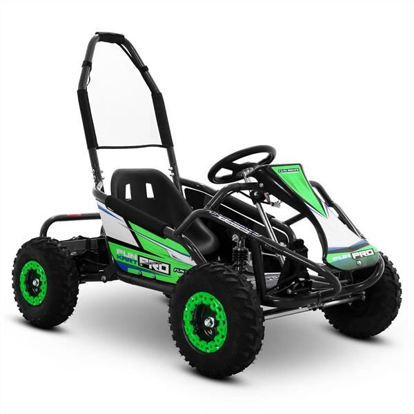 FunBikes 1000w Funkart PRO Kids Green Electric Go Kart