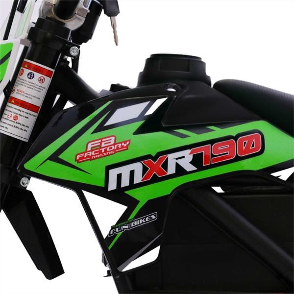 FunBikes MXR 790w Lithium Electric Motorbike 61cm Green/Black Kids Dirt Bike