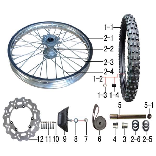 M2R M1 250cc Dirt Bike Front Axle Left Spacer