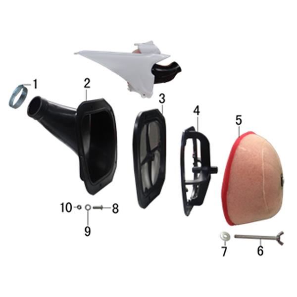 Ten10 250R Dirt Bike Air Filter Mesh Bracket