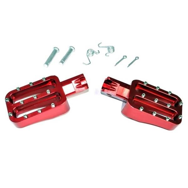 Red CNC Pit Bike Foot Pegs