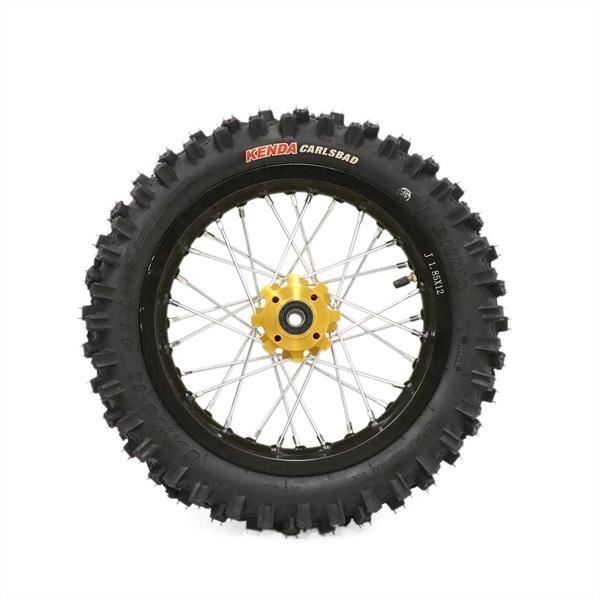 Pit Bike Gold CNC Wheels Kenda Tyres SDG Hub 14 12