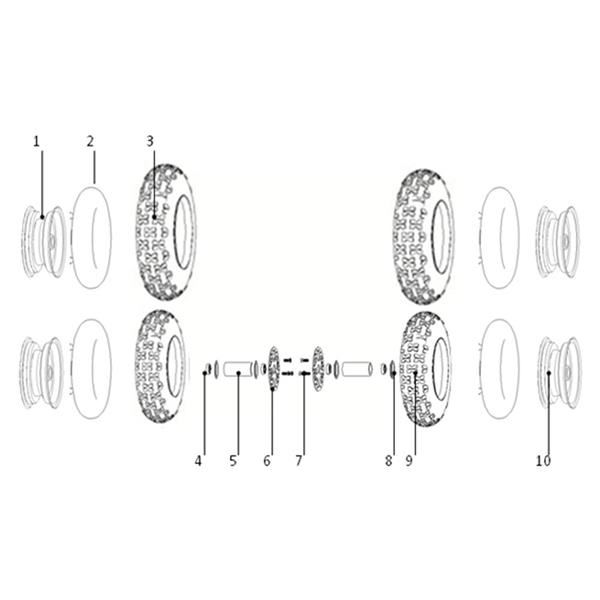 FunBikes Ranger 800w Mini Quad V2 Rear Tyre 13 x 5.00-6