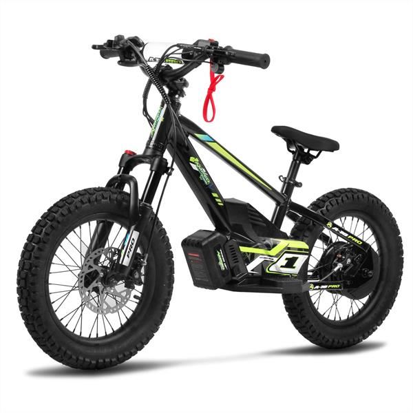 Amped A16 Pro 400w 36v 5ah Li Black Kids Electric Balance Bike