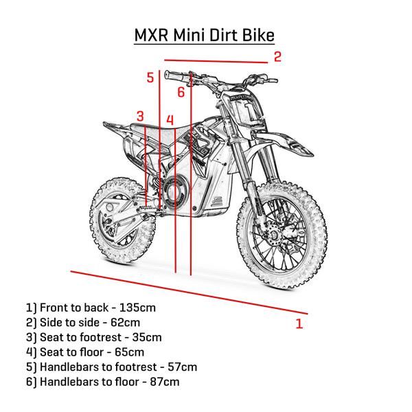 FunBikes MXR 65cm 1300w Blue Electric Lithium Mini Dirt Motorbike 
