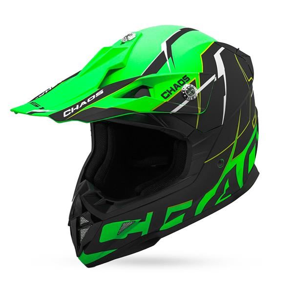 Chaos CS-1 Kids Motocross Crash Helmet Green