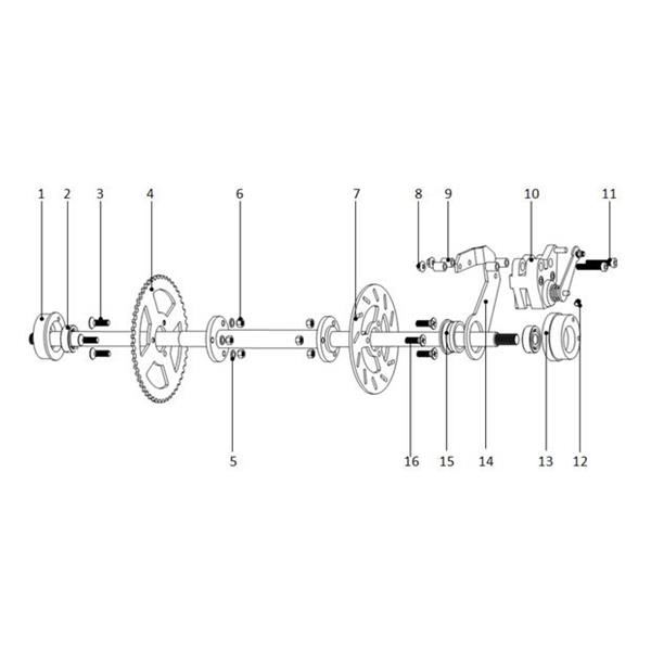 Funbikes 96 Electric Mini Quad Rear Brake Disc