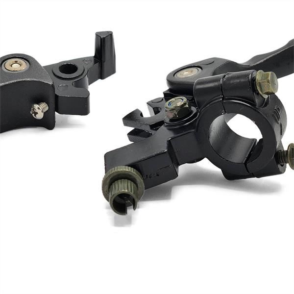 Pit Bike Lever Set Ridged Folding Black