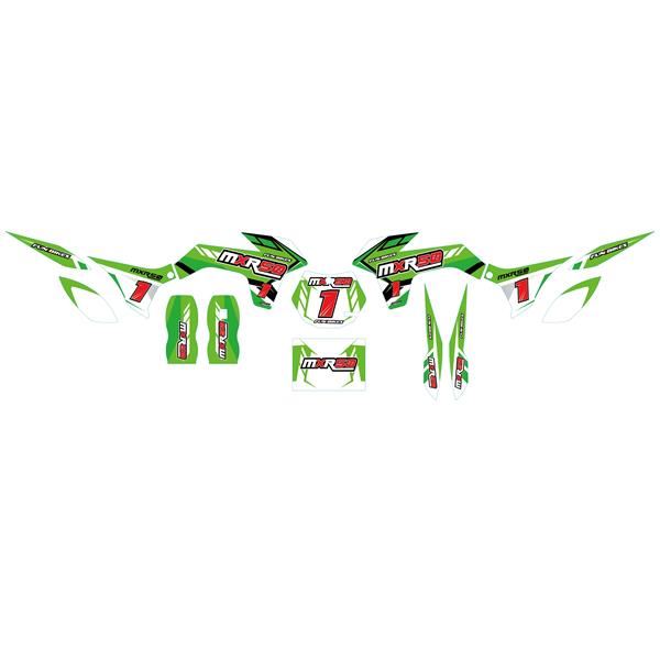 Funbikes MXR Dirt Bike Green 3M Sticker Kit