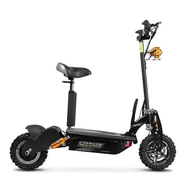 Chaos 1600w 48v SLA Hub Drive Black Off Road Electric Scooter