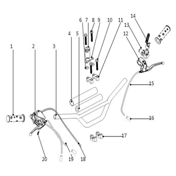 Funbikes Ranger 49cc Mini Quad Top Handlebar Clamp