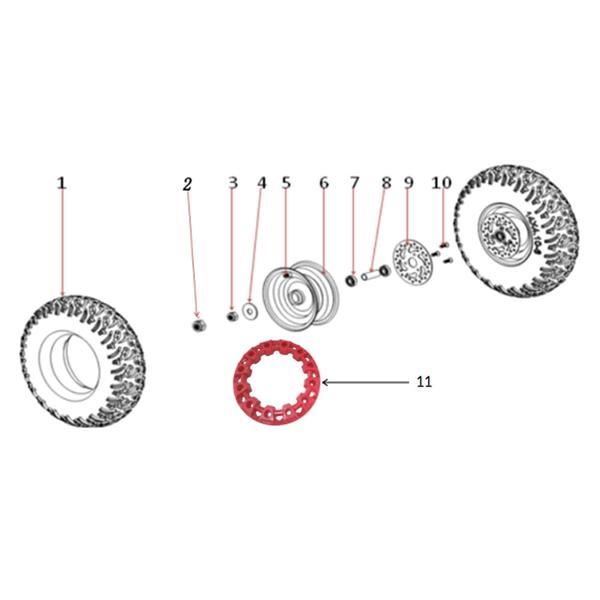 FunBikes X-Max Roughrider 1500w Electric Quad Bike Front Tyre 14 x 4.10-6