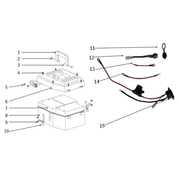FunBikes X-Max Roughrider 1500w Electric Quad Bike Battery Box Top Cover