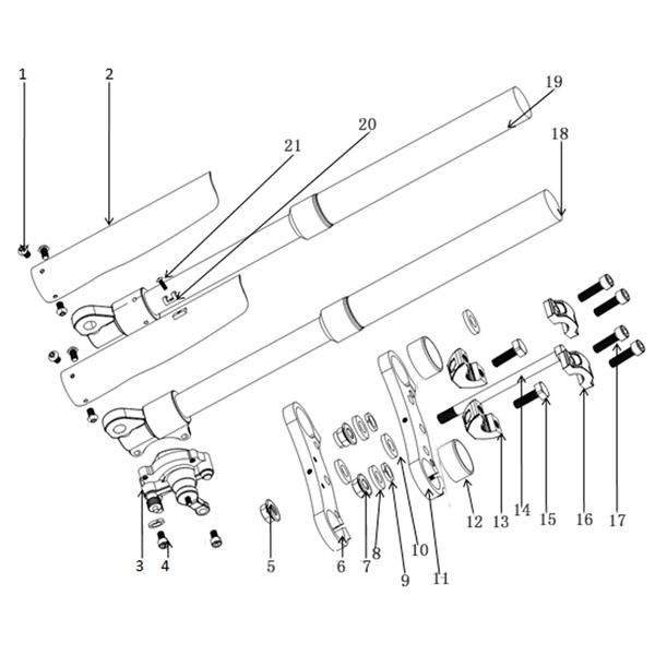MXR RAGE 50cc Mini Dirt Bike Fork Guards