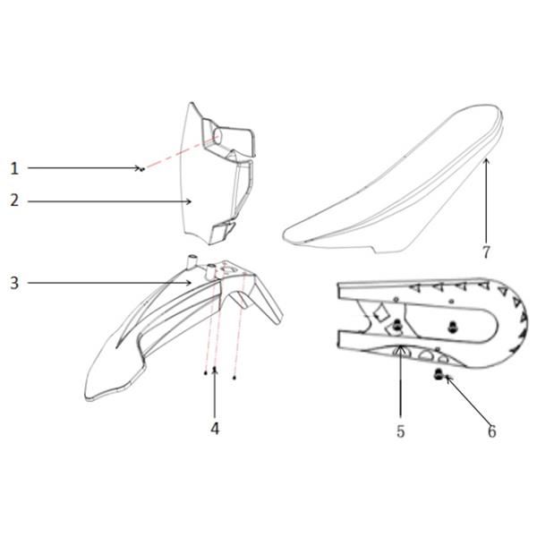 MXR RAGE 50cc Mini Dirt Bike Chain Guard
