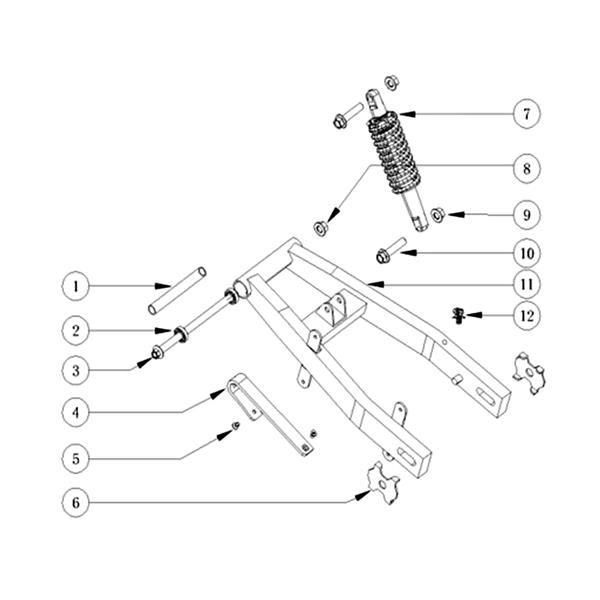 FunBikes MXR 60 Mini Dirt Bike Rear Shock Absorber Bolt Lock Nut