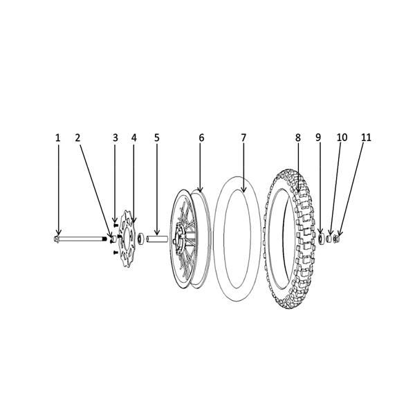 FunBikes MXR 60 Mini Dirt Bike Front Tyre