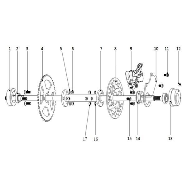 Funbikes Ranger 49cc Mini Quad RHS Eccentric Chain Adjuster