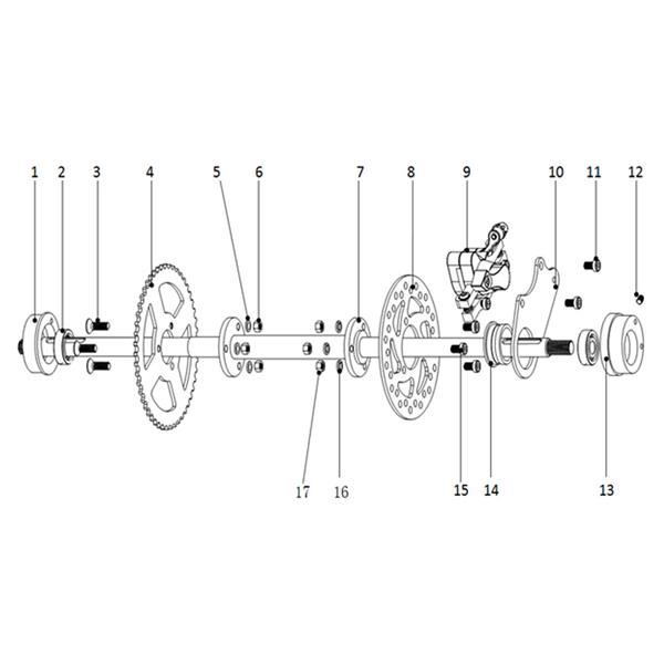 FunBikes Ranger 800w Mini Quad V2 RHS Eccentric Chain Adjuster