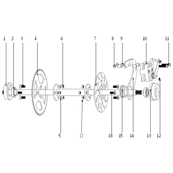 Funbikes Toxic Electric Mini Quad Version 2 Right Eccentric  Chain Adjuster
