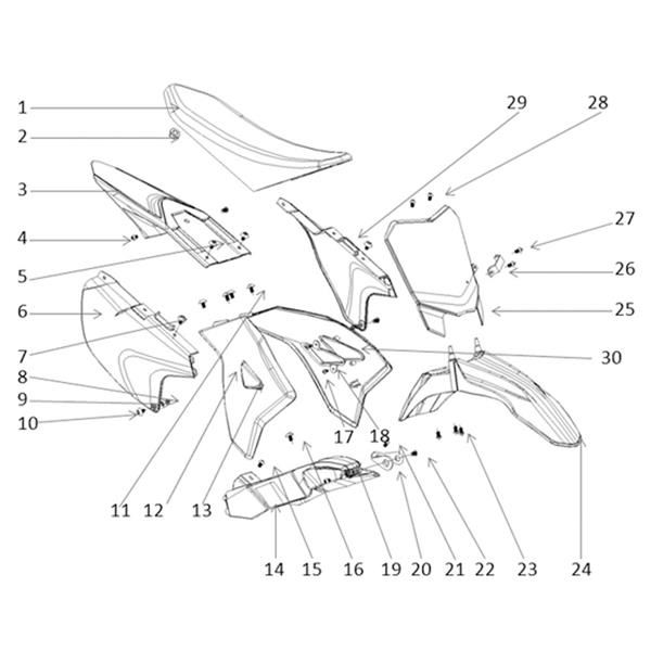 FunBikes MXR1100 Electric Dirt Bike Decorative Triangle Fixing