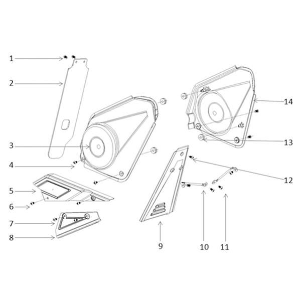 FunBikes MXR1100 Electric Dirt Bike Top Chain Guard