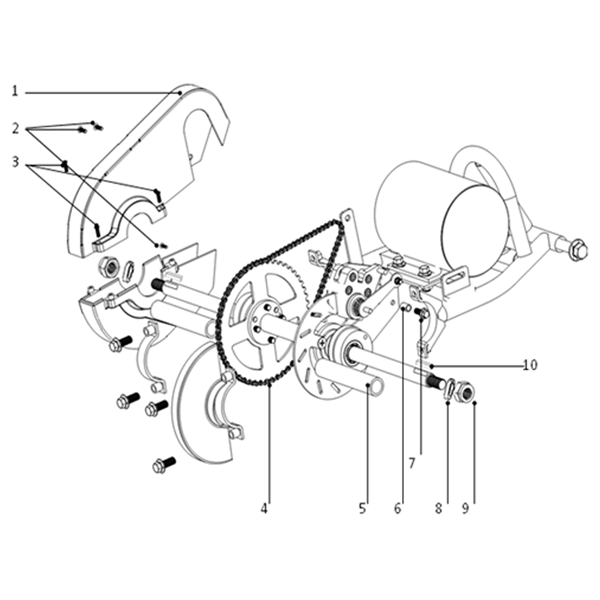 Funbikes Toxic Electric Mini Quad Version 2 Rear Axle Keyway