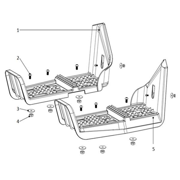Funbikes Ranger 49cc Mini Quad RHS Footrest