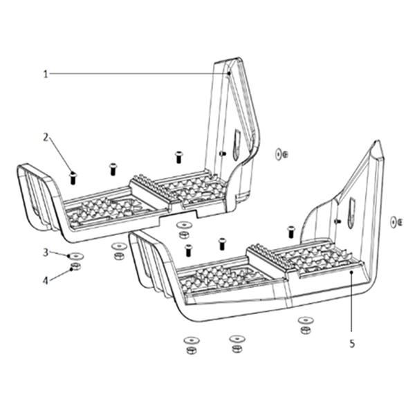 FunBikes Ranger 800w Mini Quad V2 LHS Footrest