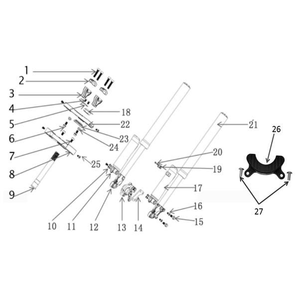 FunBikes MXR 2000w Electric Dirt Bike Front Brake Caliper Bracket