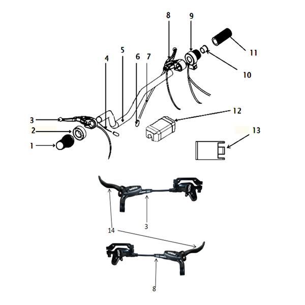FunBikes MXR 2000w Electric Dirt Bike Left Handlebar Grip