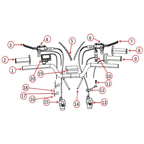 MXR 8000w Complete Rear Brake Assembly 