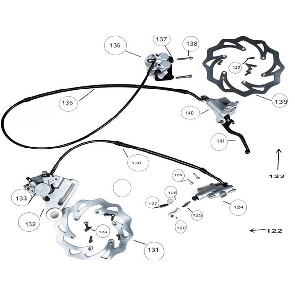 M2R RS-R 300 279cc Rear Disc Brake Assembly