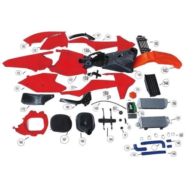 M2R RS-R 300 279cc Front Mudguard