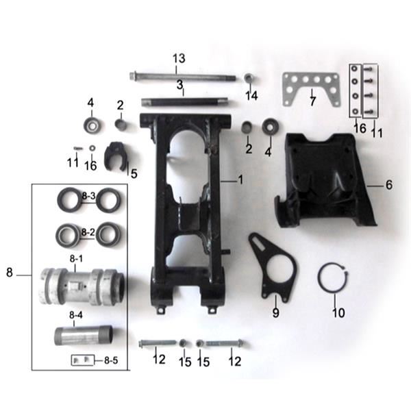 Pentora 125cc Quad Bike Rear Swing Arm Chain Protector