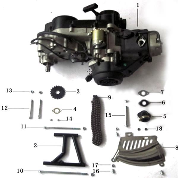 Pentora 150cc Quad Bike Front Sprocket Retainer Plate Bolt