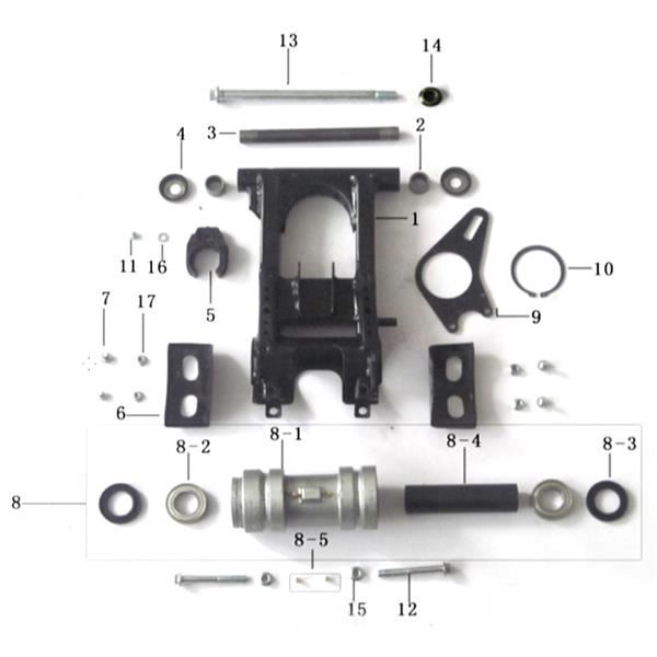 Pentora 150cc Quad Bike Rear Swing Arm Axle Dust Cover