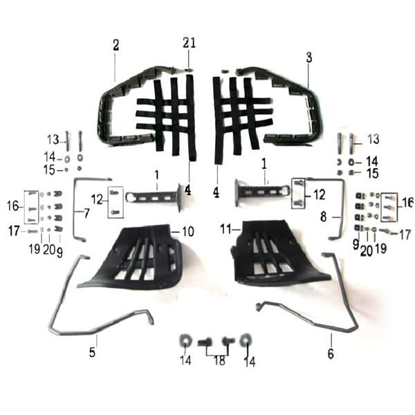 Pentora 150cc Quad Bike Fabric Foot Rest