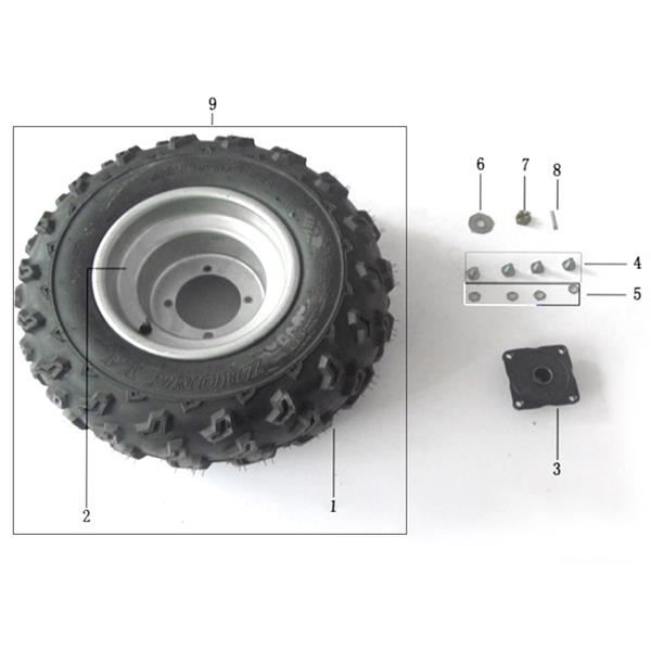 Pentora 150cc Quad Bike Rear Rim