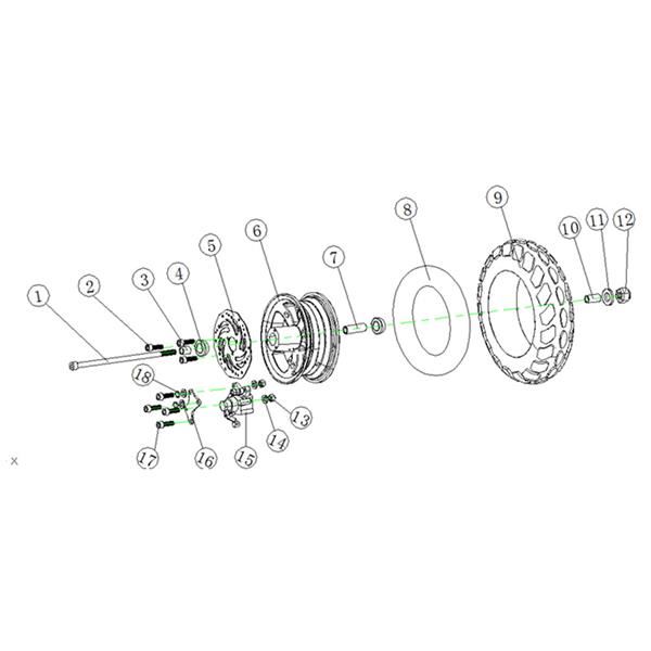 Chaos 1000 Watt Powerboard Scooter Front Cailper Bracket