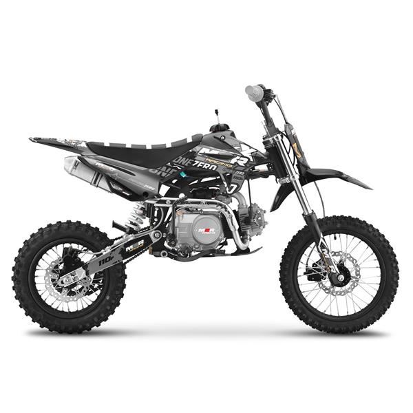 M2R Racing KX110F 110cc 14/12 76cm Grey Semi-Auto Pit Bike 2025 Model