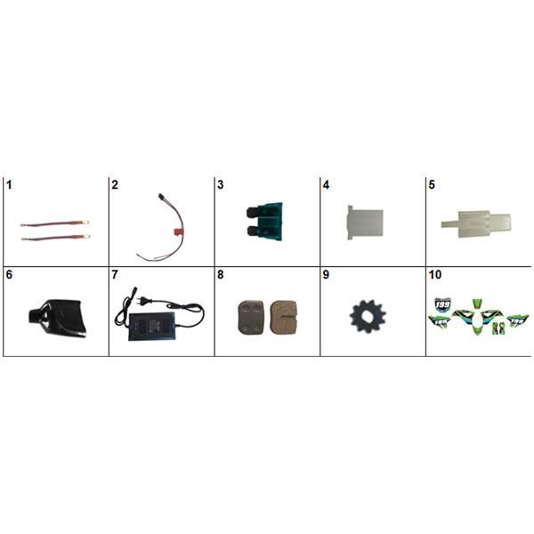 FunBikes MXR1600 Electric Dirt Bike Green Sticker Kit