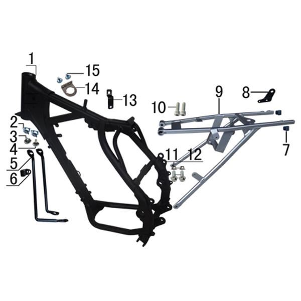 Ten10 250R Dirt Bike Rear Sub Frame