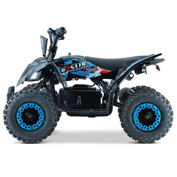 Excite 1000w Blue Kids 2023 Premium Electric Mini Quad Bike 