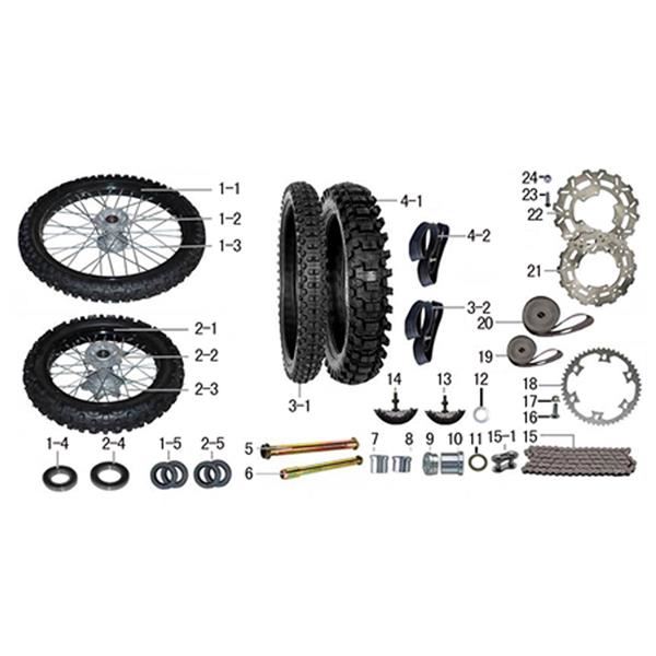 Ten10 250R Dirt Bike 90/100-16 Rear Inner Tube