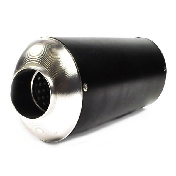 Pit Bike Silver CNC End Can 38mm Silencer