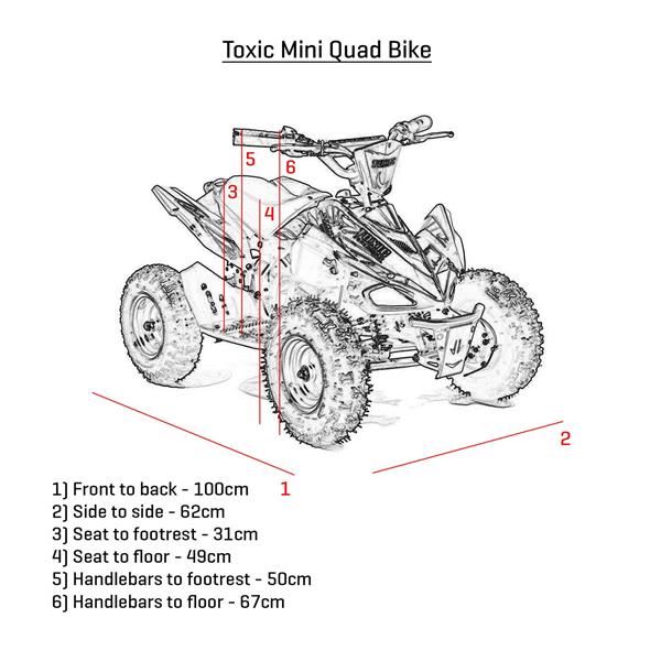 FunBikes Toxic 50cc Pink Kids Petrol Mini Quad Bike