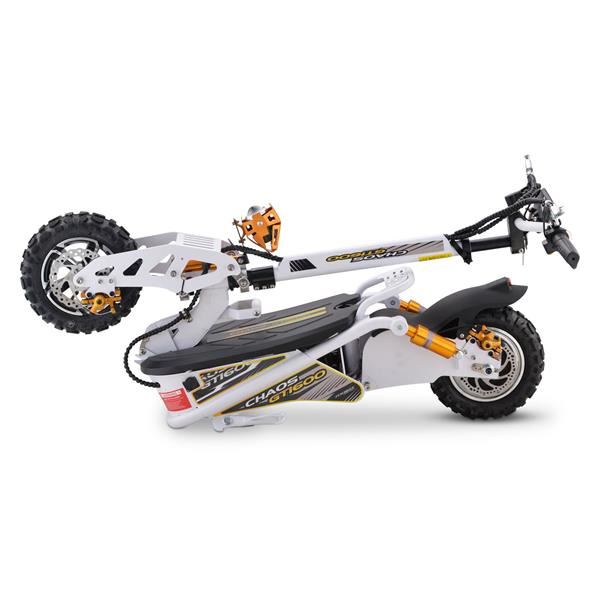 Chaos GT1600 Sport 48v 15.6ah Li Hub Drive White Off Road Electric Scooter