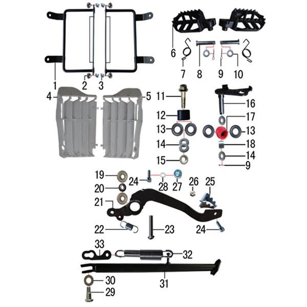 M2R M1 250cc Dirt Bike Chain Tensioner Arm