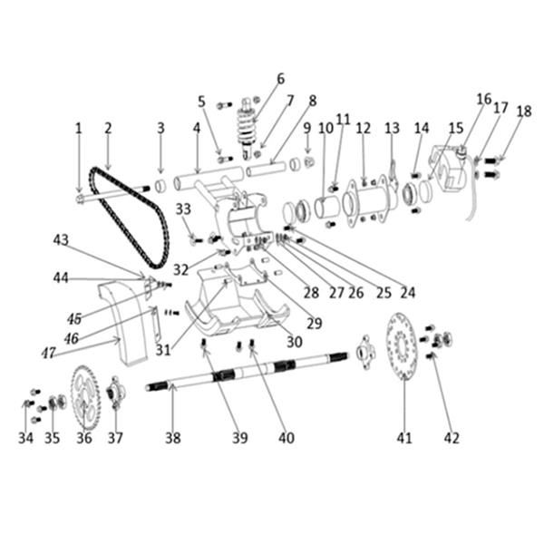 FunBikes Xtrax Sport 125cc Quad Bike Upper Chain Guard Bracket
